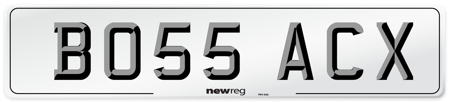 BO55 ACX Number Plate from New Reg